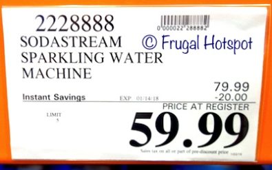 Costco Sale Price: SodaStream Fizzi Sparkling Water Machine 