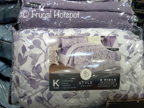 Style Decor Microfiber Comforter 6-Piece Set Purple at Costco