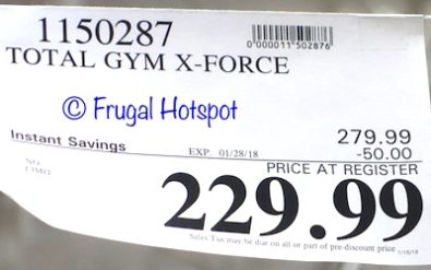 Costco Sale Price: Total Gym X Force Costco Sale Price: Total Gym X Force