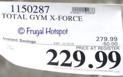 Costco Sale Price: Total Gym X Force