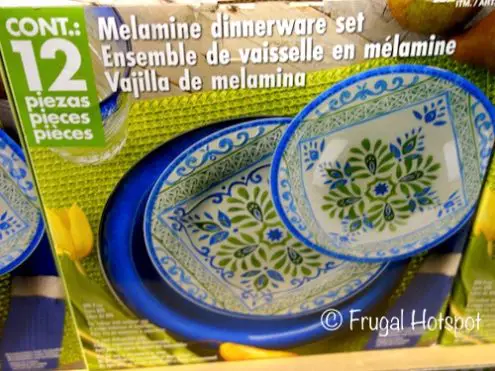 Global Tile Melamine Dinnerware 12-Piece Set at Costco