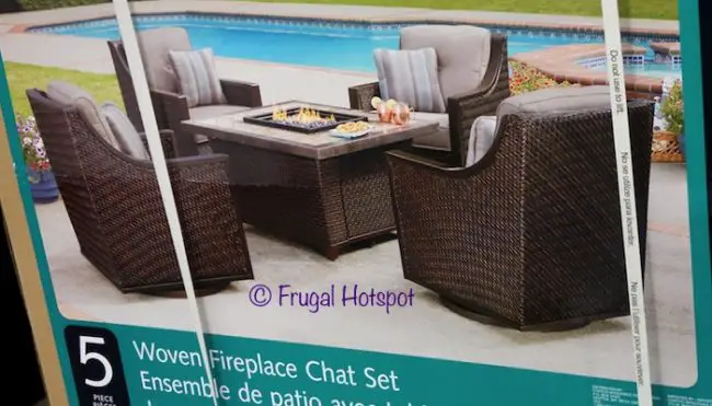 Agio Cordova 5-Piece Fireplace Chat Set at Costco