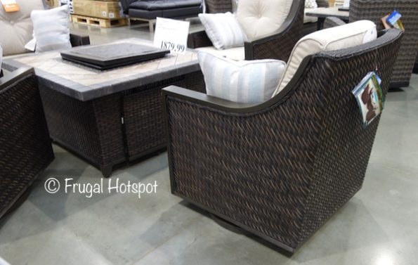 Agio Cordova 5-Piece Fireplace Chat Set at Costco