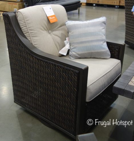 Chair from the Agio Cordova 5-Piece Fireplace Chat Set at Costco