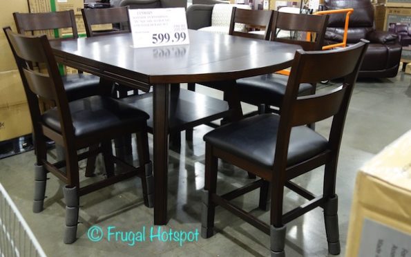 Bayside Furnishings 7-Piece Square to Round Counter-Height Dining Set at Costco
