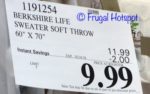 Costco Sale Price: Berkshire Life Sweater Soft Throw