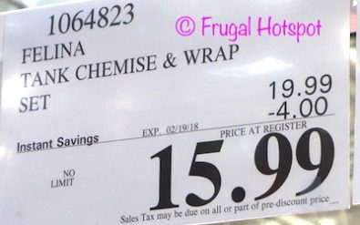 Costco Sale Price: Felina Tank Chemise & Wrap