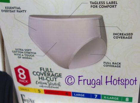 Felina Full Coverage Ladies Hi-Cut Panty 8-Pack at Costco