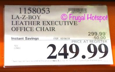 Costco Sale Price: La-Z-Boy Leather Executive Office Chair 