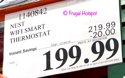 Nest WiFi Smart Thermostat Costco Sale Price