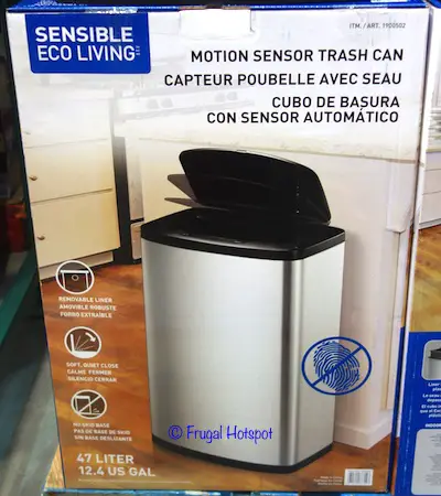 Sensible Eco Living 47L/12.4 Gallon Motion Sensor Trash Can at Costco