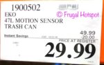 Costco Price: Sensible Eco Living 47L/12.4 Gallon Motion Sensor Trash Can