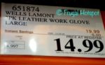 Costco Sale Price: Wells Lamont 3-Pack Leather Work Gloves