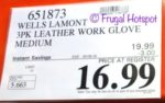 Costco Sale Price: Wells Lamont 3-Pack Leather Work Gloves