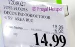 Costco price: Foss Floors Clean Green Indoor/Outdoor 6'x9' Area Rug