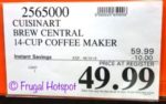 Costco Sale Price: Cuisinart Brew Central 14-Cup Coffee Maker