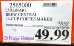 Costco Sale Price: Cuisinart Brew Central 14-Cup Coffee Maker Costco Sale Price: Cuisinart Brew Central 14-Cup Coffee Maker
