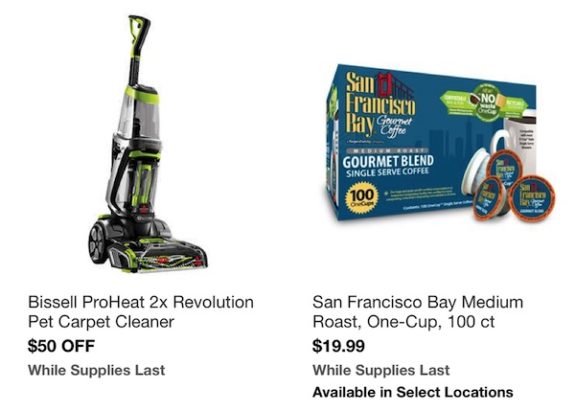 Costco In-Warehouse Hot Buys: Starts March 5, 2018: Bissell ProHeat 2X Revolution pet Carpet Cleaner, San Francisco Bay medium Roast, One-Cup 100 count