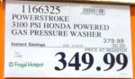 PowerStroke Honda Powered Gas Pressure Washer Costco Sale Price