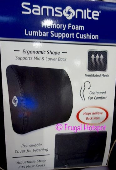 Samsonite Memory Foam Lumbar Support Cushion at Costco