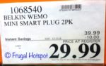 Belkin Wemo Wi-Fi Smart Plug 2-Pack Costco Sale Price