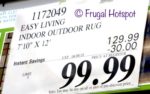 Costco price: Easy Living Indoor Outdoor Rug 7'10" x 12'