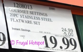Costco Sale Price: Gourmet Settings 20-Piece Stainless Steel Flatware Set