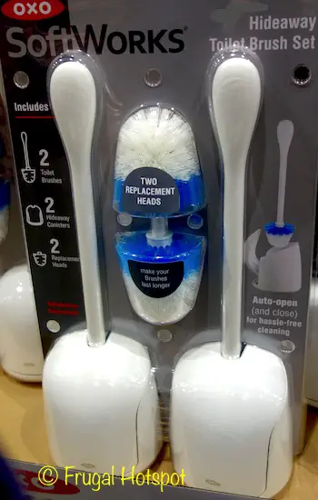 Oxo SoftWorks Hideaway 2-Pack Toilet Brush Set at Costco