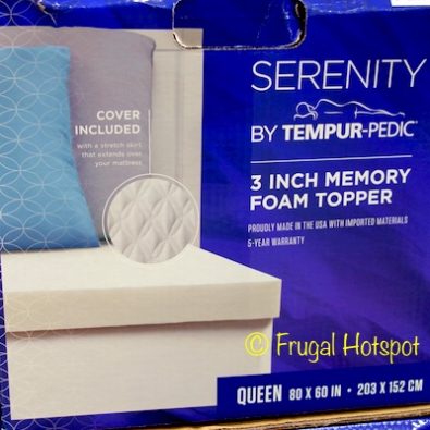 Tempur-Pedic Serenity Mattress Topper Queen Size at Costco