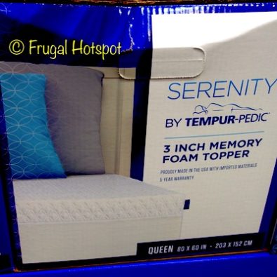 Tempur-Pedic Serenity Mattress Topper Queen Size at Costco