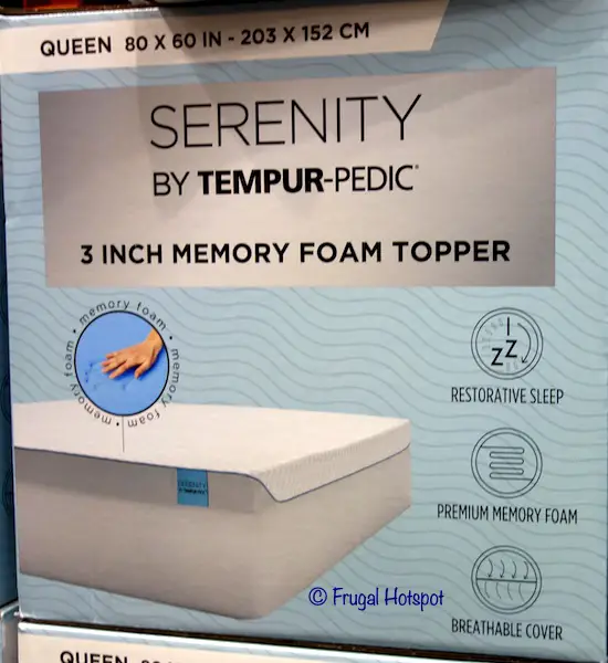 Costco Sale   Tempur Pedic Serenity Mattress Topper Queen Size $127.99