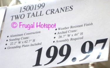 Costco Clearance Price: Two Tall Cranes garden statues