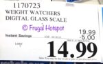 Costco Price: Weight Watchers Digital Glass Scale by Conair