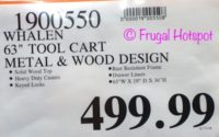 Costco Price: Whalen Industrial 63" Metal and Wood Tool Cabinet