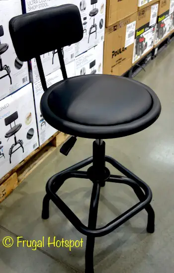 Winplus Ultra Cushioned Shop Stool with Deluxe Backrest at Costco