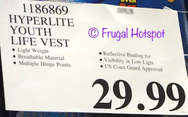 Costco Price: Hyperlite Youth Life Vest