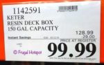 Costco Sale Price: Keter Denali 150 Resin Deck Box