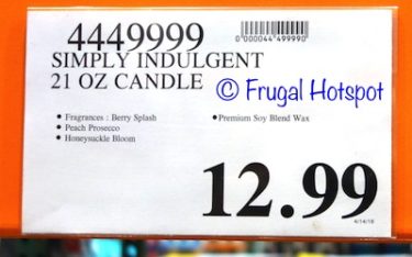 Costco Price: Simply Indulgent Luxury Fragranced 3-Wick Soy Candle