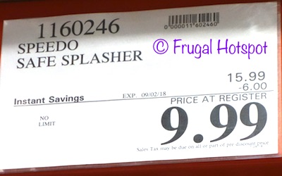 Costco Sale Price: Speedo Safe Splasher Personal Flotation Device