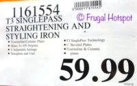 Costco Regular Price: T3 Singlepass White and Rose Gold 1" Straightening and Styling Iron Costco Regular Price: T3 Singlepass White and Rose Gold 1" Straightening and Styling Iron