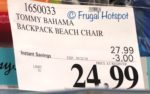 Costco Sale Price: Tommy Bahama Backpack Beach Chair