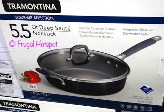 Tramontina 5.5 Quart Nonstick Deep Saute Pan with Lid at Costco