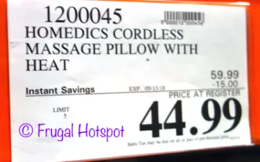 Costco Sale Price: HoMedics Cordless Massager with Heat