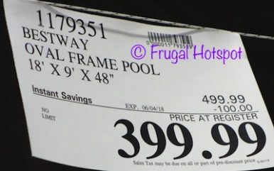 Costco Sale Price: Bestway Platinum Series Above-Ground Oval Pool