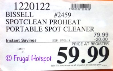 Costco Sale Price: Bissell SpotClean ProHeat Portable Spot Cleaner