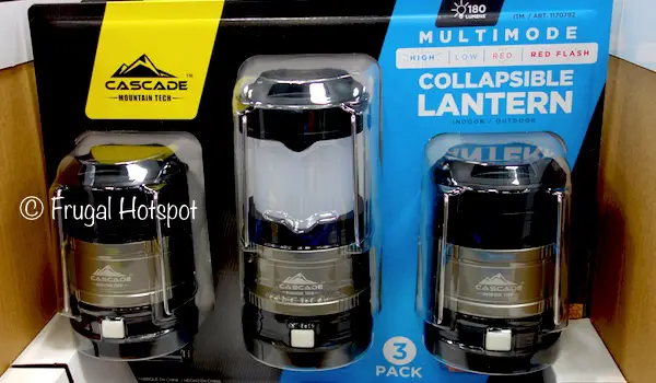 Cascade Mountain Tech 3-Pk Collapsible Lantern at Costco