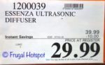 Costco Sale Price: Essenza Hand Blown Glass Ultrasonic Diffuser