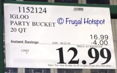 Costco Sale Price: Igloo Party Bucket Cooler