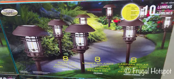 Naturally Solar LED Vintage Style Pathway Lights 8-Pack at Costco