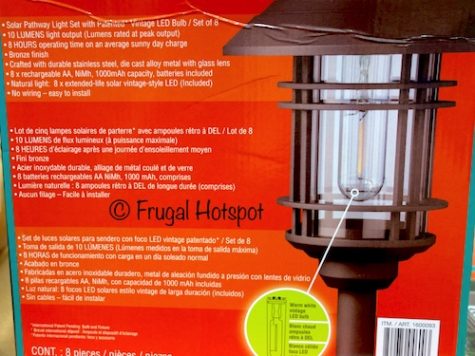 Naturally Solar LED Vintage Style Pathway Lights 8-Pack at Costco